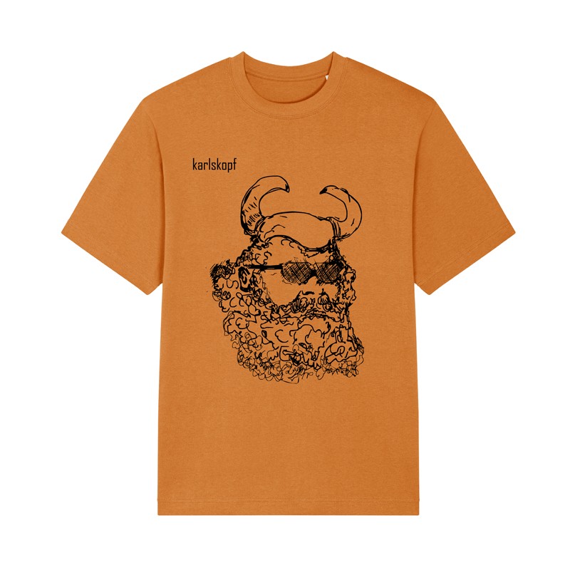 karlskopf-Herren-Tshirt-oversized-Orange-Wikinger