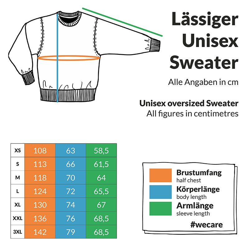 Unisex-Groessentabelle-oversized-Sweater