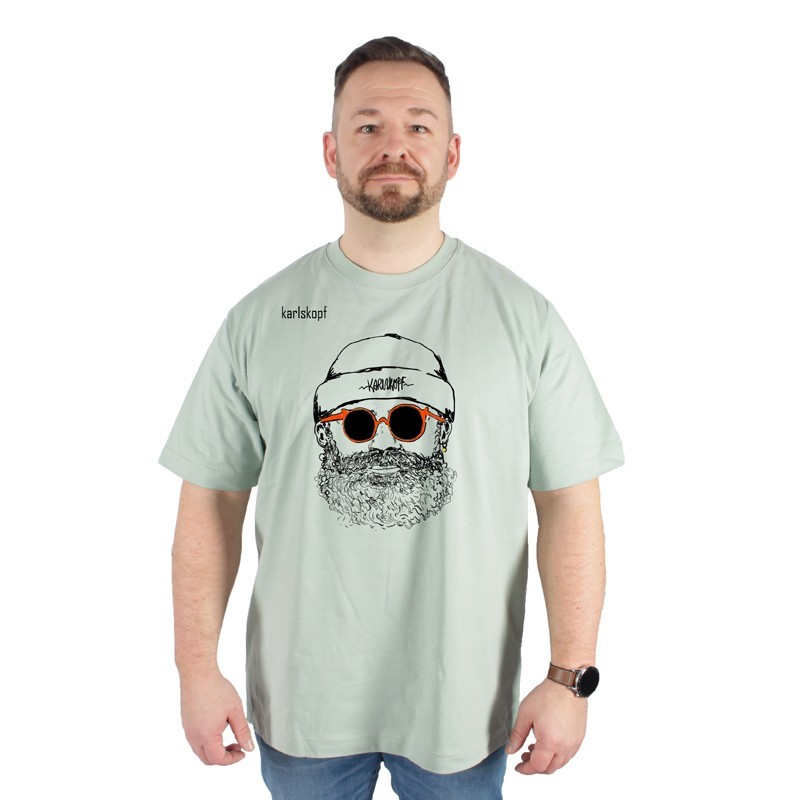 karlskopf-herren-tshirt-oversized-mint-hipster