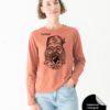 karlskopf-damen-tshirt-langarm-rostrot-handinhand