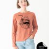 karlskopf-damen-tshirt-langarm-rostrot-saenger