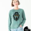 karlskopf-damen-tshirt-langarm-smoothgruen-gruselkarl