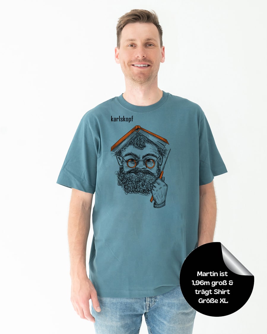 karlskopf-herren-tshirt-oversized-petrol-lehrer